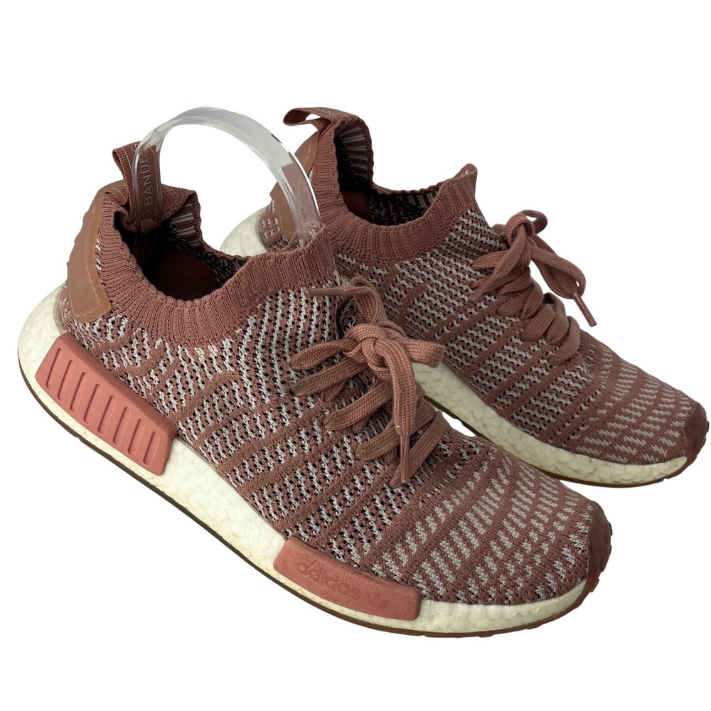 Adidas NMD R1 STLT Primeknit Raw Pink White‎ SIZE 9 Womens Sneakers